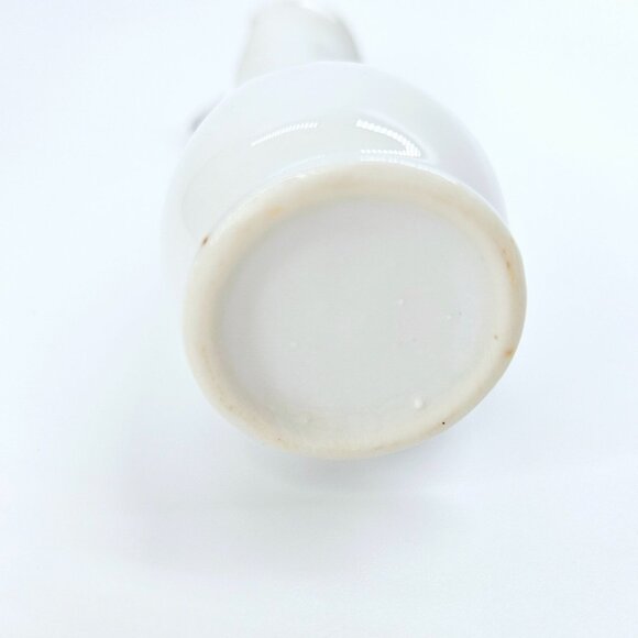 VTG Small Floral Porcelain Pitcher Bud Vase w/ Pink Rose & Silver Foil, Handle - Picture 5 of 6